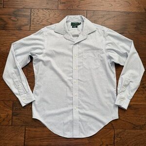 Lauren Ralph Lauren Men’s Size 15 1/2 Classic Fit Non-Iron Gingham Dress Shirt